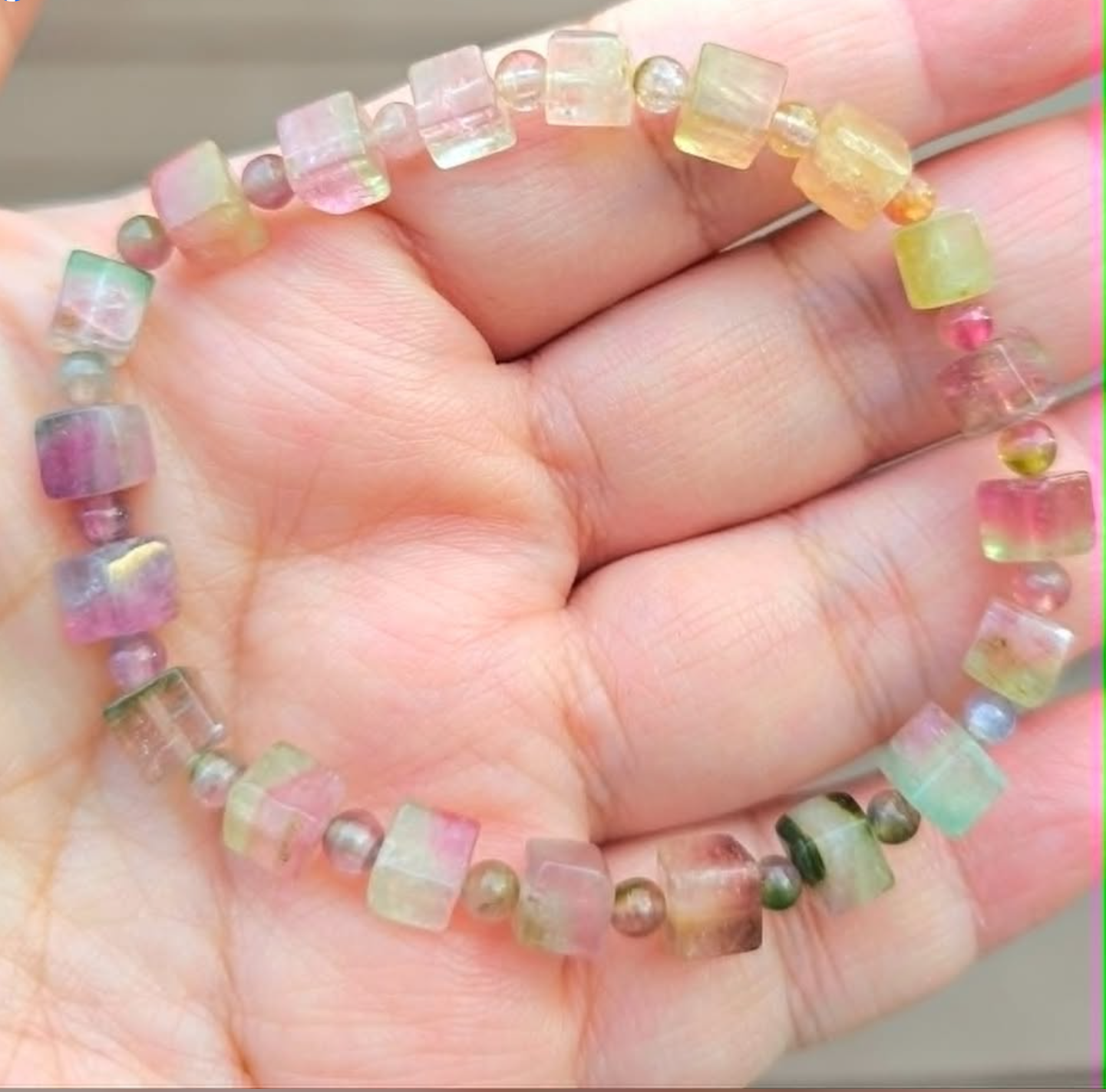 Watermelon Tourmaline Bracelet -My Aura Gemstones