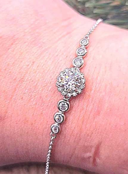 1 ct D Moissanite 8H8A 925 Bracelet