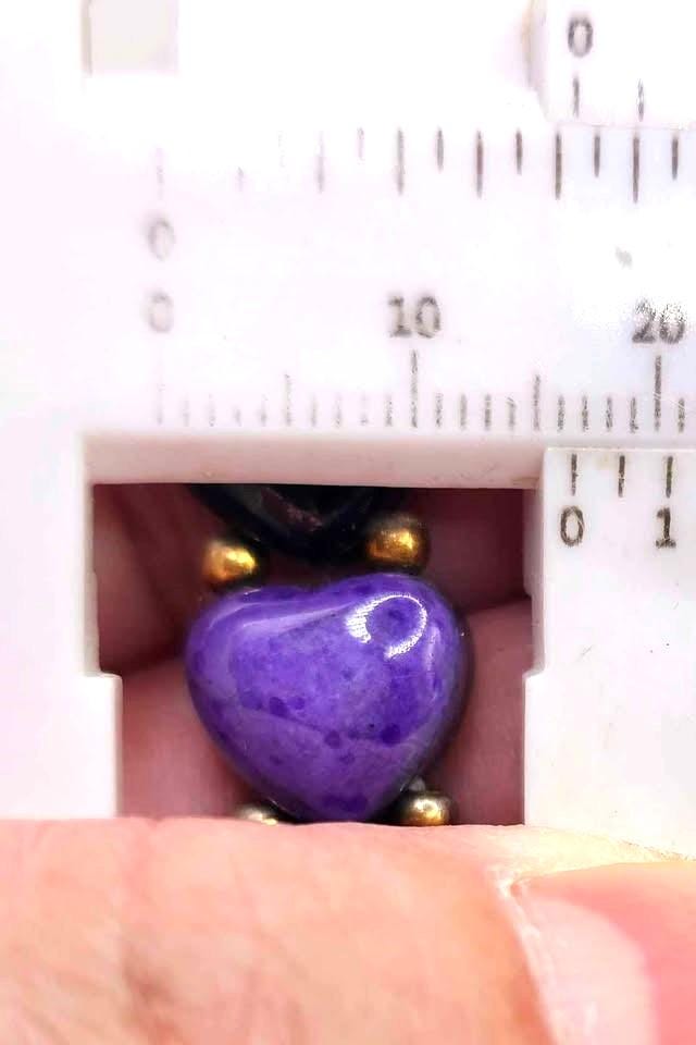 Rare Nature Mixed Colors Sugilite Heart Beads Bracelet