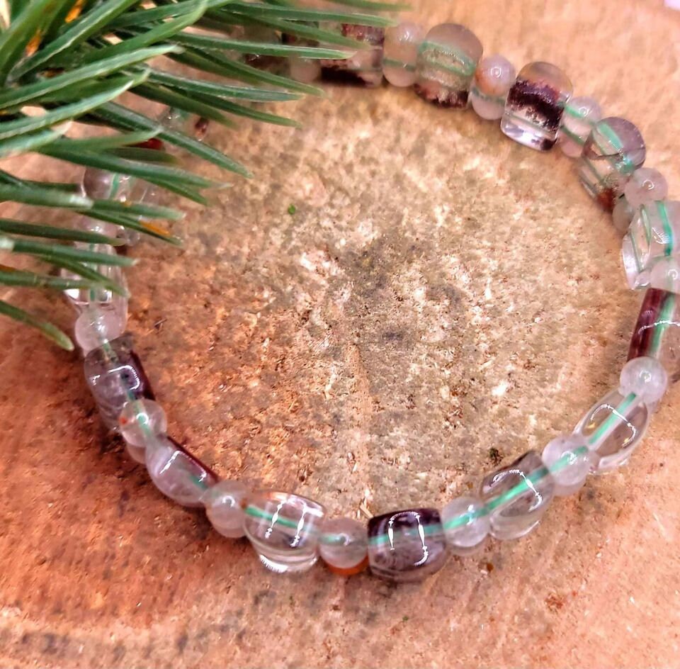 Beautiful Nature Phantom Quartz Mixed Beads Bracelet
