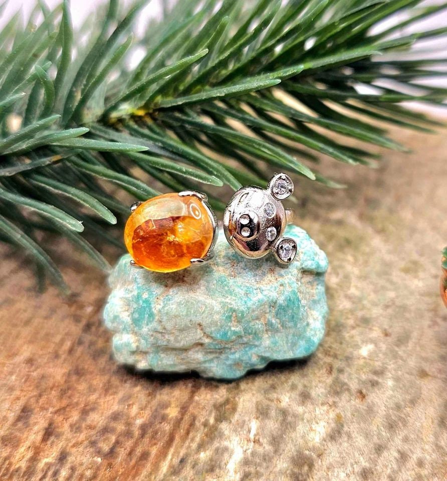 Nature Golden Healer Cute Pig Open Ring