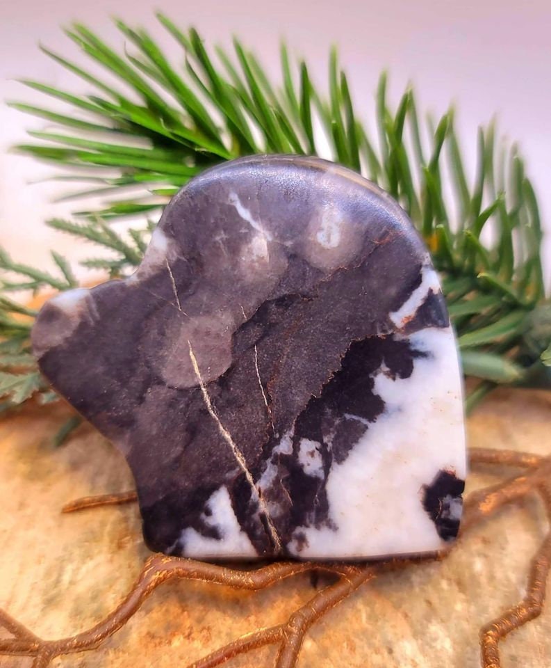 Adorable Nature Zebra Stone Hand Carved Big Mitten Decor Figure
