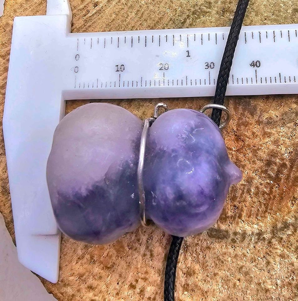 Nature Purple Fluorite Hand Carved Stacking Funny Pumpkin Pendant Necklace