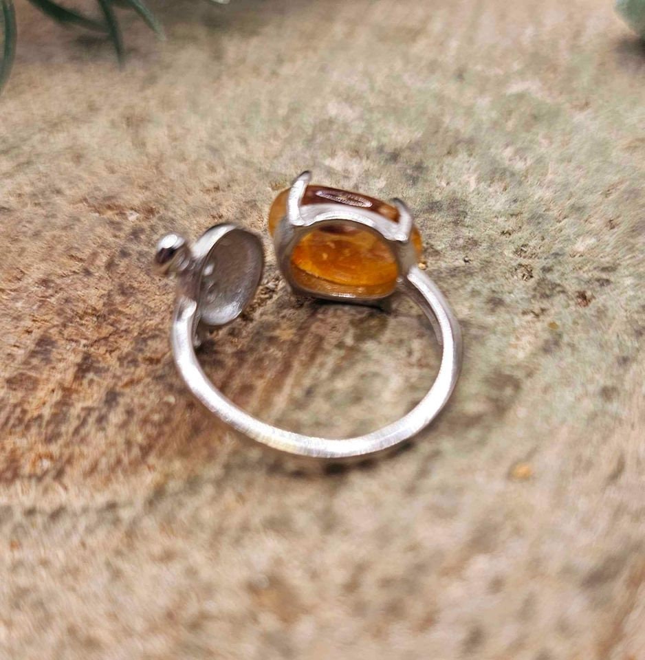 Nature Golden Healer Cute Pig Open Ring