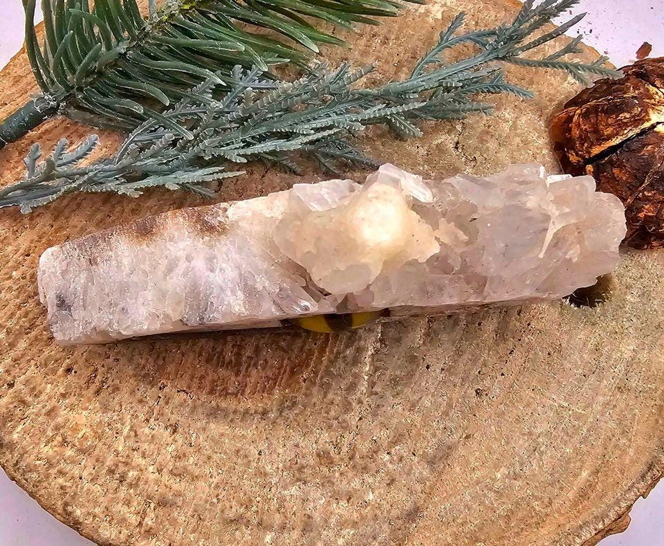 Nature Crystal Cluster Hand Carved Dragon Eye Decor Figure