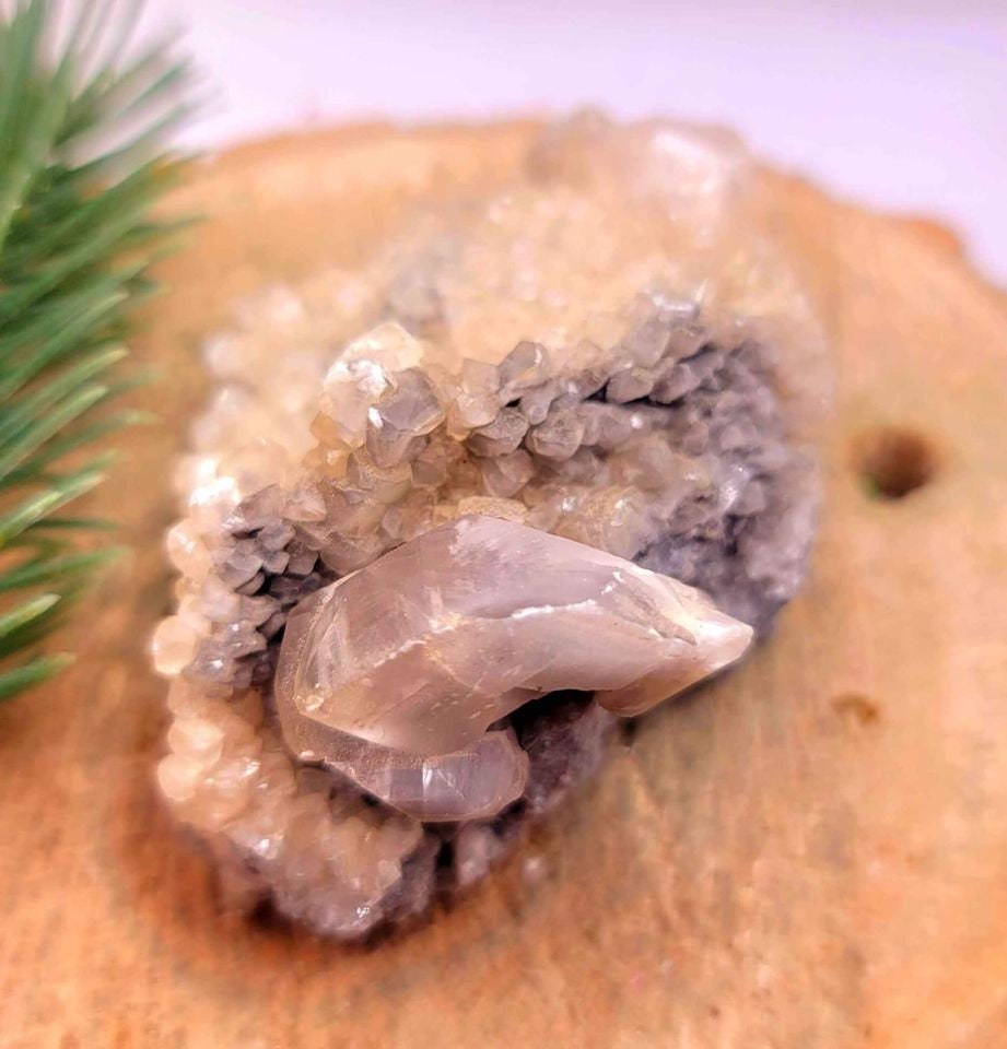 Beautiful Transparent Golden Yellow Mercedes Calcite Crystal Cluster