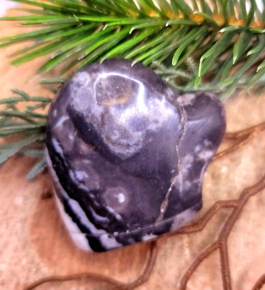 Adorable Nature Zebra Stone Hand Carved Big Mitten Decor Figure