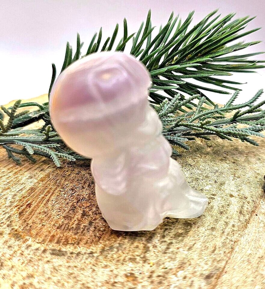 Adorable Nature Flashy Moonstone Hand Carved Mermaid Sleeping On Moon Pendant Necklace