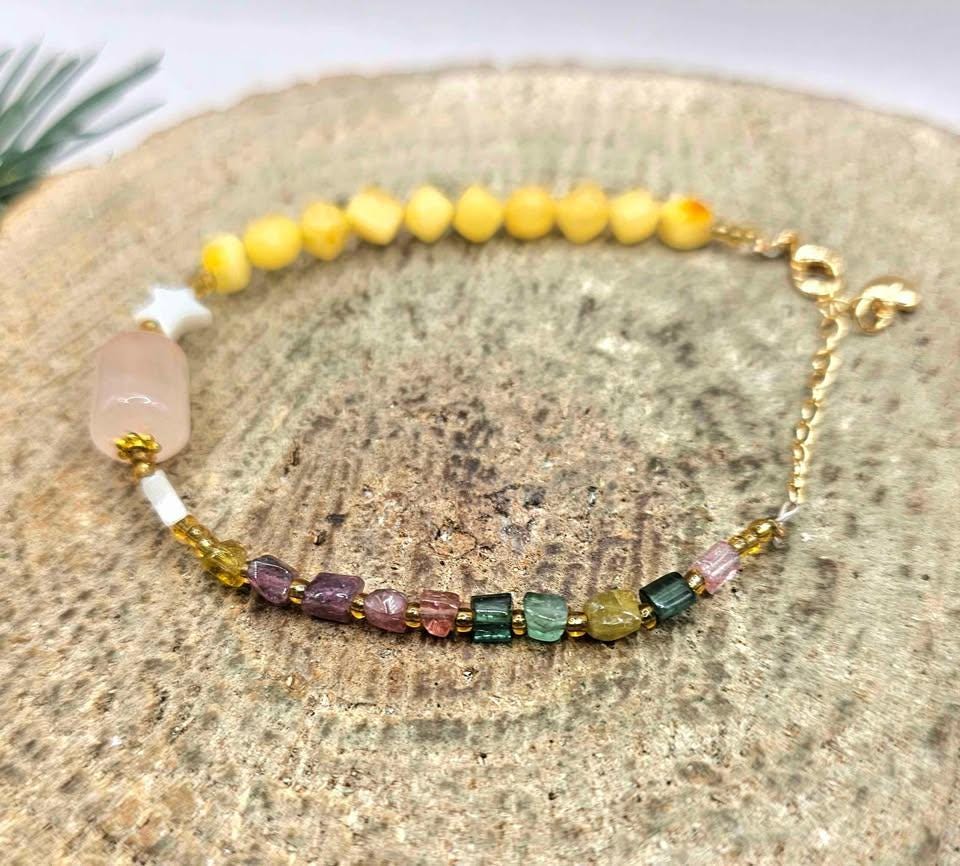 Nature Mixed Crystal Stones Bracelet