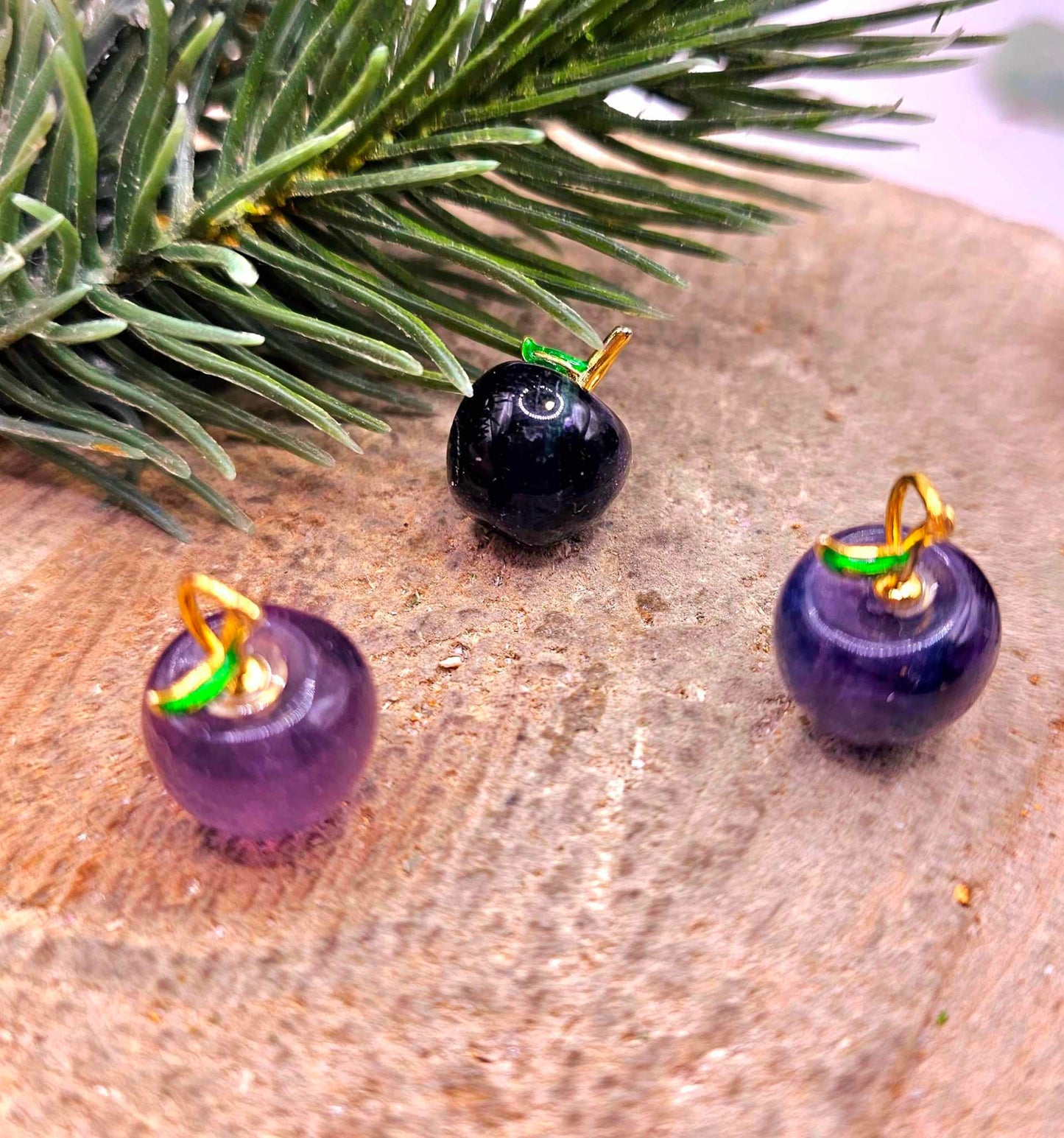 Cute Collection Of Nature Crystal Carved Mini Fruits Pendant Necklaces