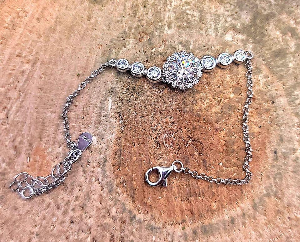 GIA 8H8A 1ct -6.5mm Moissanite Diamond S925 Bracelet