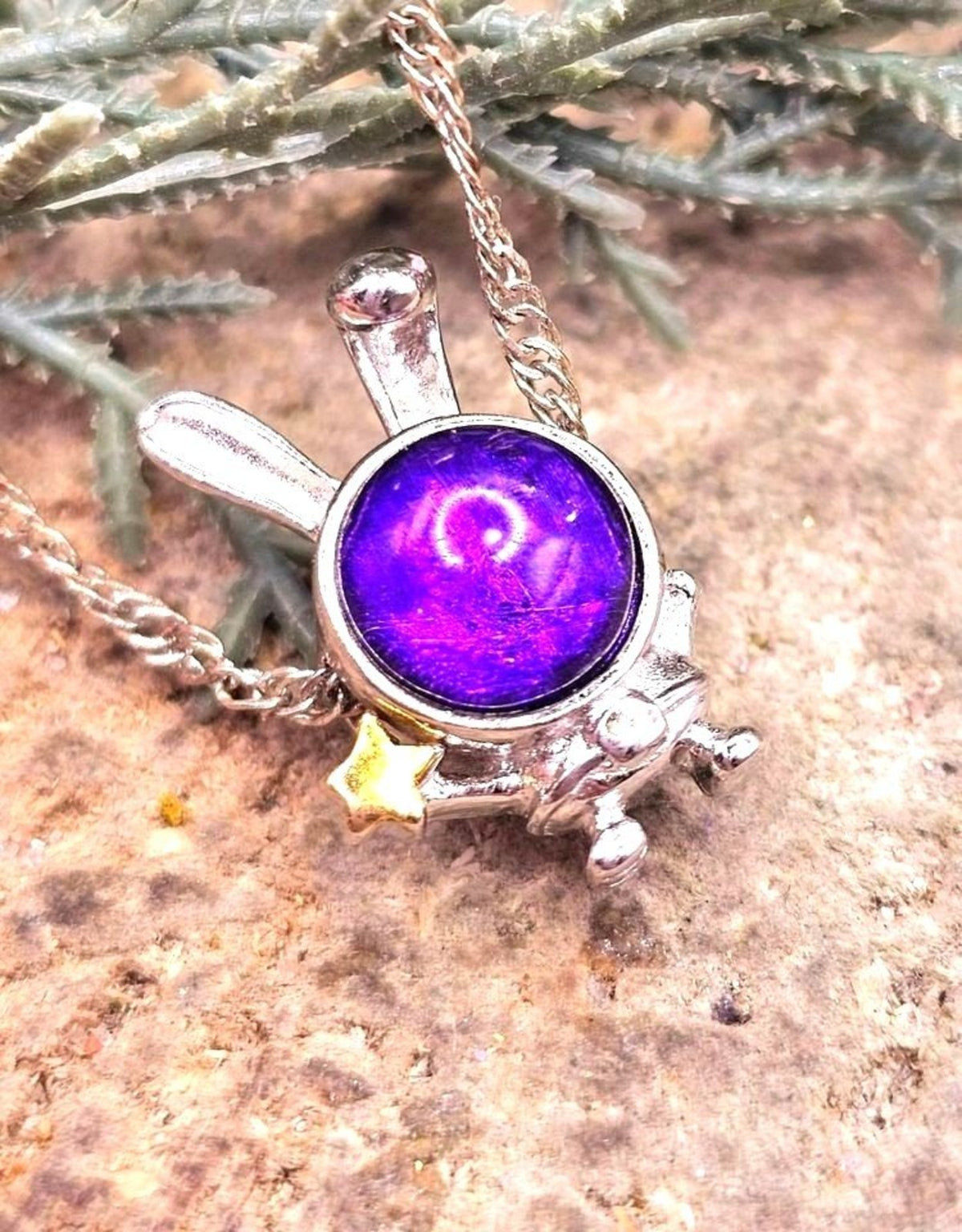 Purple Meteorite Gibeon Bunny Astronaut S925 Pendant Necklace — My Aura Gemstones