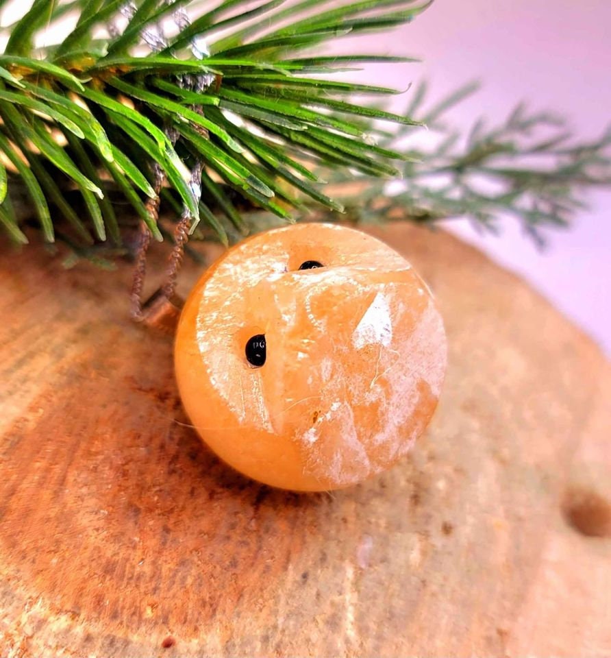 Nature Stone Hand Carved Shy Hedgehog Pendant Necklace