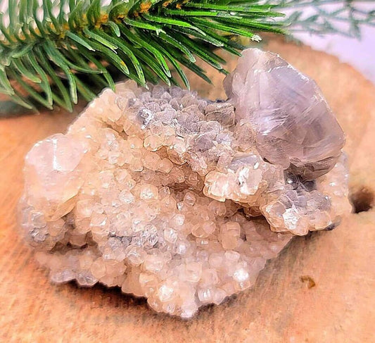 Beautiful Transparent Golden Yellow Mercedes Calcite Crystal Cluster