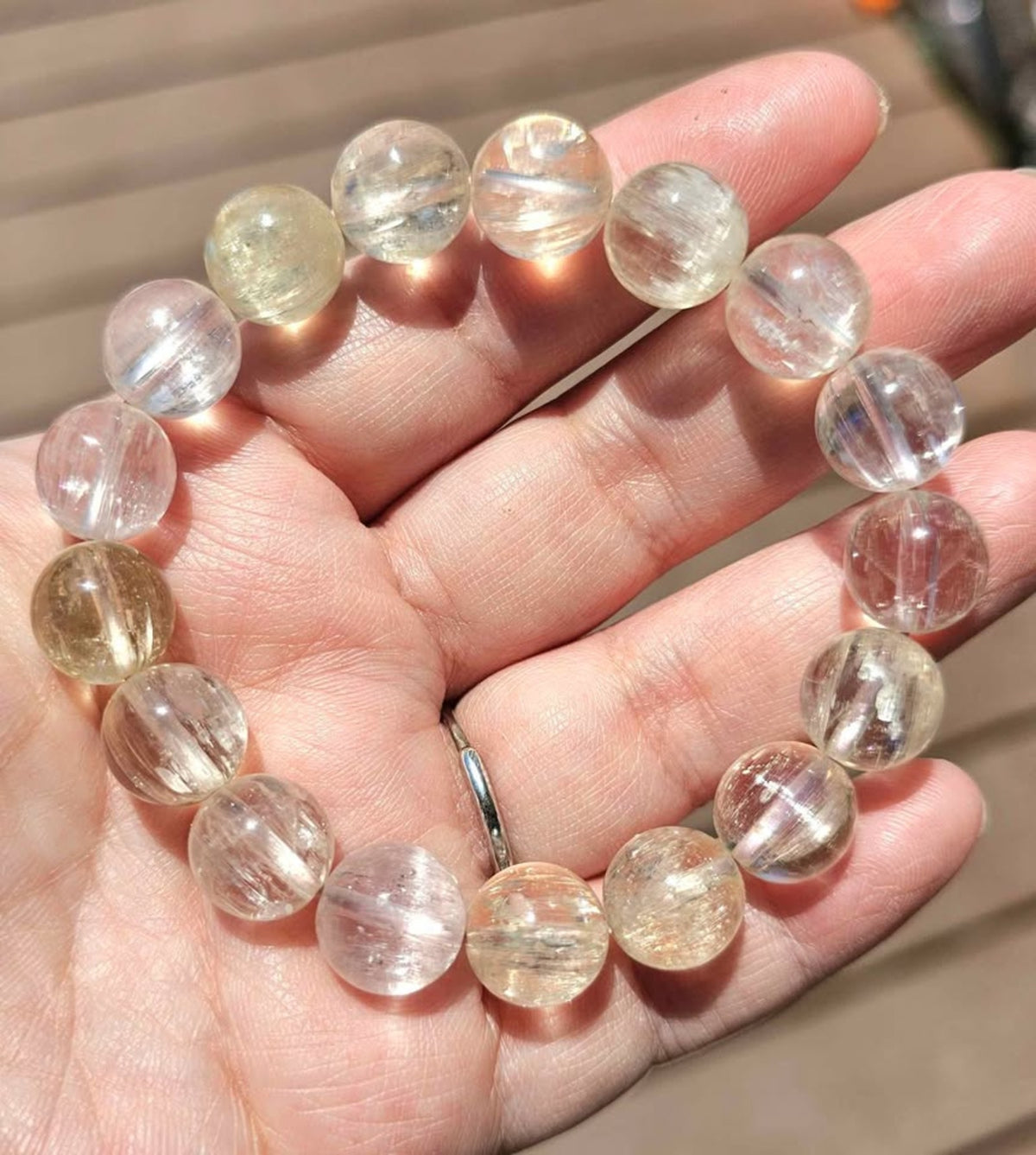 Natural Icy Kunzite Bracelet