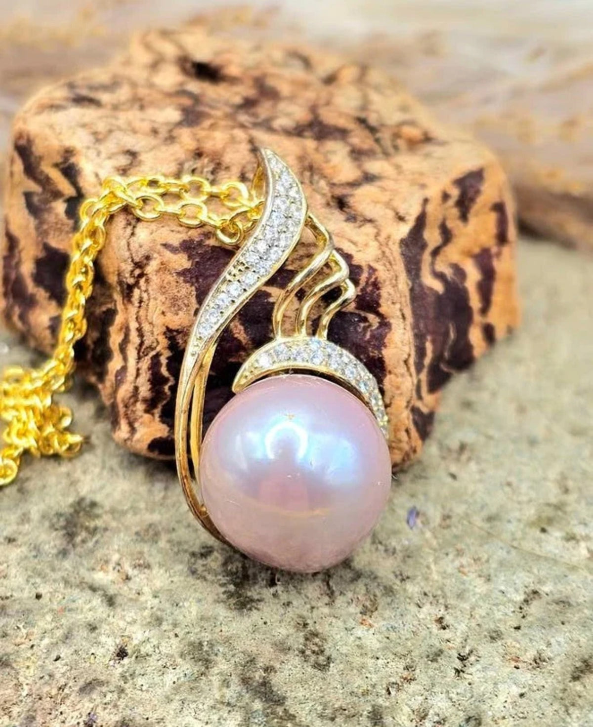 Freshwater Pink Pearl S925 Pendant Necklace